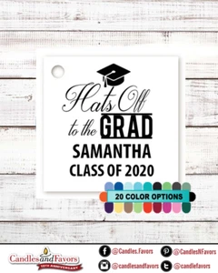 Hüte bis zum Abschluss 2022 Abschluss personalisierte Party Geschenkanhänger - 20er Set - Bild 1 von 2