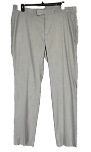 Kenneth Cole Reaction Dress Pants Mens 42x32 Cream Slim-Fit Ready Flex NWT - Picture 1 of 4