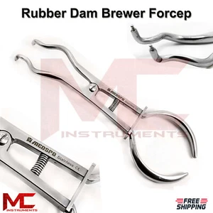 Rubber Dam Brewer Forceps Clamp Holding Endodontics Restorative Instruments - Picture 1 of 3