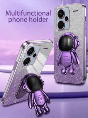 Astronaut For Xiaomi 14 13 12 11 Pro Redmi Note 13 Pro+ Stand Holder Case - Image 1 of 4
