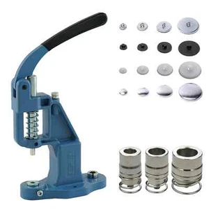 Zestaw prasy guzikowej z narzędziem guzikowym i 50 sztuk półfabrykatów guzików - Zdjęcie 1 z 4