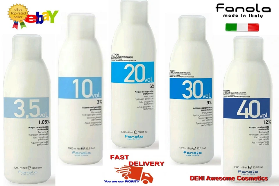 Fanola Cream Developer Hydrogen Peroxide Hair Oxidant 1000ml-1,05%,3%,6%,9%,12%