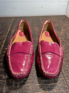 Clarks Women's DUNBAR GRANDBY Fuchsia Patent Leather Slip-On size 9.5 M - Picture 1 of 9