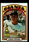 1972 TOPPS BASEBALL GIANTS CHRIS SPEIER RC ALL-STAR ROOKIE CARD RC #165 NM-MT. rookie card picture