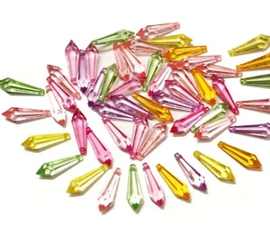 100 uds cuentas de plástico cuentas acrílicas de lujo gotas de plástico 22 mm mezcladas D155 - Imagen 1 de 5