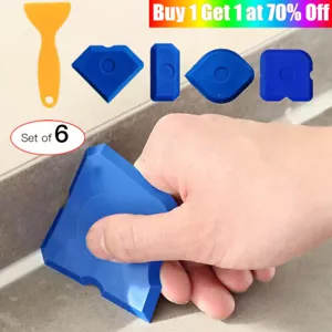 6X Silicone Sealant Caulking Tool Grout Smoother Profiling Finishing Shaper Set - Picture 1 of 12