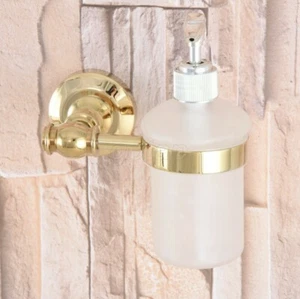 Gold Color Brass Wall Mount Bathroom Accessory Soap Pump Liquid Dispenser Gba307 - Picture 1 of 8