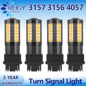 4pcs For F150 F250 F350 Super Duty 33-SMD Amber Turn Signal Light 3157 LED Bulbs - Picture 1 of 10