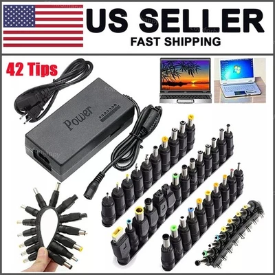 96W Universal Laptop Power Supply Charger Adapter w/ 42 Tips Notebook Charger US - Image 1 of 4