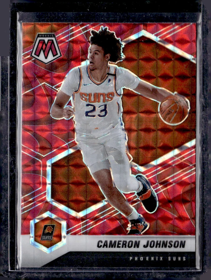 2020-21 Panini Mosaic #172 Cameron Johnson Mosaic Reactive Red Phoenix Suns - Image 1 of 2