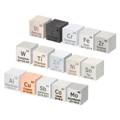 15 Pcs Element Cube 10mm High Density Unique Metal Periodic Table of Elements - Image 1 of 4