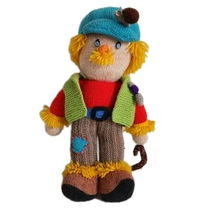 Muñeca Espantapájaros Jean Greenhowe Espantapá Tejida a Mano Hecha a Mano 13" - Imagen 1 de 5