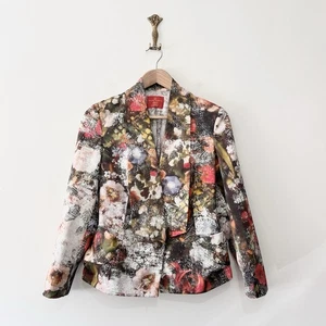 Vivienne Westwood Red Label Blazer Jacket Floral Size UK S Satin Pockets - Picture 1 of 12
