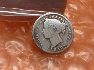 Kanada 1874 Sterling Silber 10 Cent #DD - Bild 1 von 2