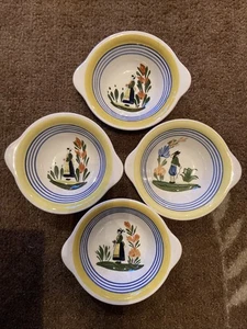 Blue Ridge Southern Potteries Colonial Hand Painted French Peasant Faience Bowls - Picture 1 of 6
