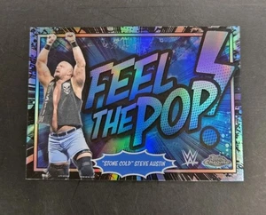 STONE COLD STEVE AUSTIN 2025 WWE Topps Chrome FEEL THE POP SSP #FTP-SA CASE HIT - Picture 1 of 4