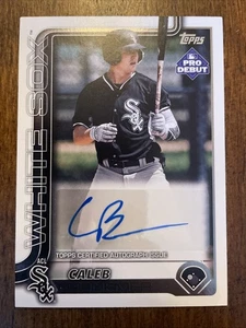 2025 Topps Pro Debut #PD-15 Caleb Bonemer Auto White Sox - Picture 1 of 2