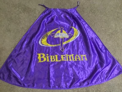 VINTAGE PAMPLIN ENTERTAINMENT BIBLEMAN ADVENTURE OFFICIAL CAPE COSTUME HALLOWEEN - Image 1 of 4