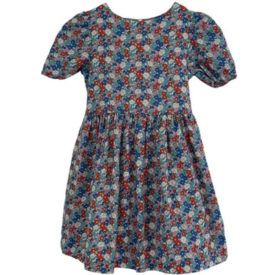 Vestido Mini Boden Lino Floral Abullonado Mangas Cortas Niños Plisado Talla 9-10 Años Foto 1 de 4