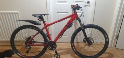 Carrera Kraken mens mountain bike 18" frame size, 27.5"wheel size Red good condi - Image 1 of 4