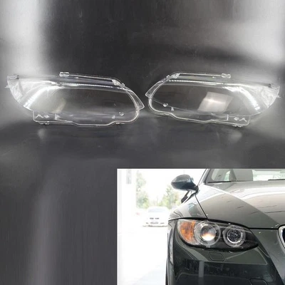 Pair Headlight Headlamp Lens Cover Fit For BMW E92 E93 Coupe M3 328i 335i Cabrio - Изображение 1 из 4