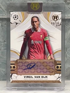 Virgil Van Dijk 2024-25 Topps UEFA Competitions Reverence Auto Black 4/10 SP - Picture 1 of 2