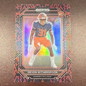 Prizm Draft Picks Devon Witherspoon Rookie RC SSP Prizm Snakeskin #179 2023 - Imagen 1 de 2
