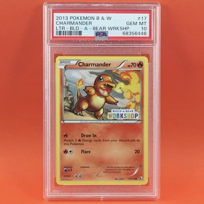 2013 Pokemon CHARMANDER 17 B&W Build-A-Bear Workshop PSA 10 Gem Mint POP 34 - Image 1 of 2