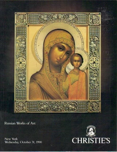 CHRISTIE’S Russian Art Faberge Icons Glass Porcelain Enamels Silver Catalog 1990 - Imagen 1 de 1