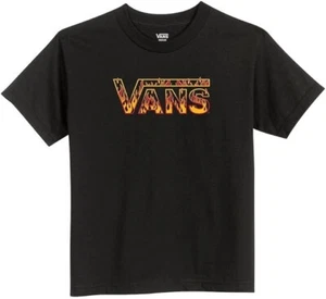 Vans Kids' Cotton  T-Shirt Black Fired Up X-Large (14+) - Picture 1 of 1