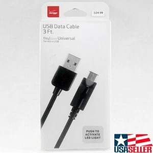 OEM Verizon LOGO Charge Data Sync microUSB Cable w/LED for Samsung LG HTC Note5 - Picture 1 of 10