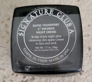 SIGNATURE CLUB A RAPID TRANSPORT C INFUSED NIGHT CREME 1.7 OZ NOS (one jar) - Picture 1 of 5