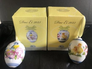 2 er Set  Hutschenreuther Porzellan Ei 2025   Blaumeisenpaar  2023  Entenküken - Picture 1 of 1