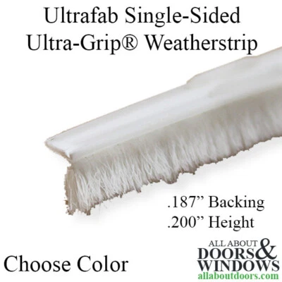 Ultrafab Weatherstrip Ultra Grip .187 Inch Backing Single Sided  .200 Inch Pile - Image 1 of 2