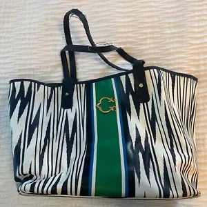 C Wonder Tote Bag Navy Blue White Green - Picture 1 of 8