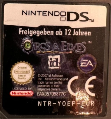 Orcs and Elves (Nintendo DS, 2007) Cartucho Solo EA id Videojuegos EUR Foto 1 de 3