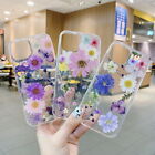 For iPhone 13 Pro Max 12 11 XS XR 7 8 Plus Flower Soft Rubber Clear Case Cover