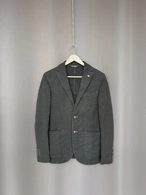 Blazer sob medida L.B.M 1911 tamanho 46R algodão slim fit jaqueta botão manga longa - Imagem 1 de 4