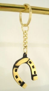 Walter BOSSE Vienna Key Ring Mojo Talisman HORSESHOE Patinated Brass Bronze era - Picture 1 of 4