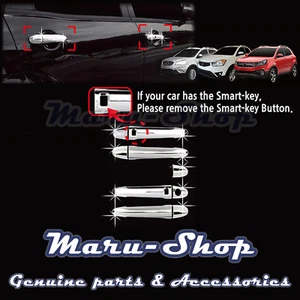 Llave inteligente cubierta de manija de puerta cromada para 11~19 Ssangyong Korando/Nuevo Actyon - Imagen 1 de 12