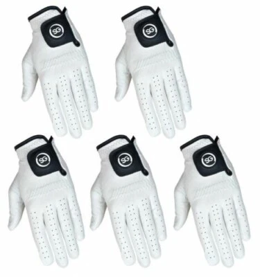 SG Mens 5 New white golf gloves 100% Cabretta Leather premium quality. - Image 1 of 2
