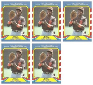 (5) 1987 Fleer Limited Edition Baseball #19 Tony Gwynn Lot San Diego Padres
