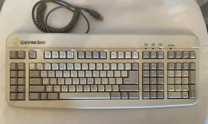 Vintage Gateway2000 Wired Mechanical Clicky Keyboard 5 Pin Plug (px - Picture 1 of 10