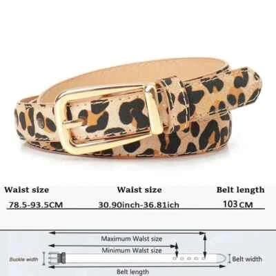 New Luxury Designer Women's Belt High Quality Leopard Print Stylish Fashion Belt - Image 1 of 4