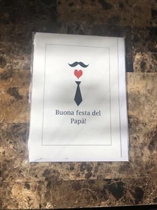 Buona Festa Del Papà Tie - Happy Fathers Day Italian Greeting Card - Picture 1 of 2