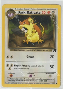 POKEMON TEAM ROCKET DARK RATICATE CARD 51/82   - FREE P&P - Picture 1 of 1