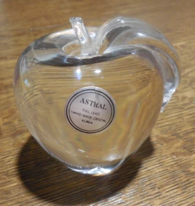 Vintage Astral - Full Lead - Hand Made - Crystal APFEL BRIEFBESCHWERER Made in Korea - Bild 1 von 7