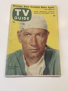 Guide TV Magazine Vintage Oct 1955 Richard Boone Davy Crockett