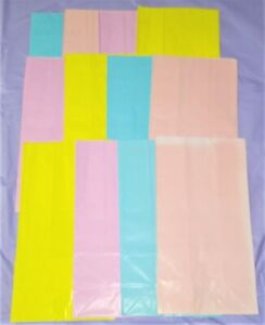 Assorted Faded Pastel Paper Bags #339, 12/pk, 10"x5"x 3.25", paper bags