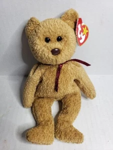 TY Beanie Baby lockiger Bär selten mit Fehlern in Top Zustand ausverkauft - Bild 1 von 7